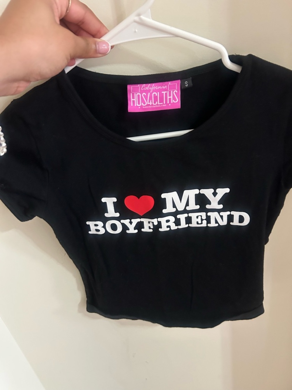 Hoes4clothes 'I ♥ My Boyfriend' Black Tee